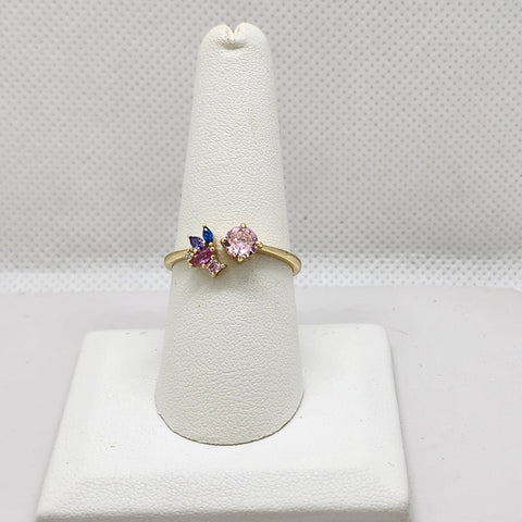 Brand New Sterling Silver 925 Multi Color Gemstones Ring