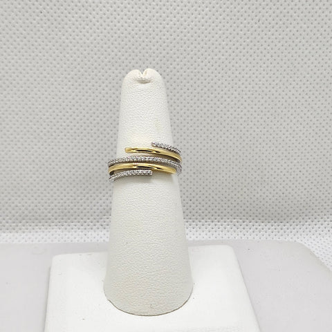 Brand New Sterling Silver 925 Two Tone Ring