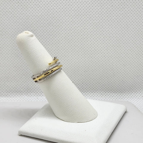 Brand New Sterling Silver 925 Two Tone Ring