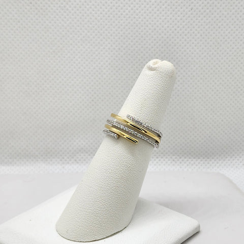 Brand New Sterling Silver 925 Two Tone Ring