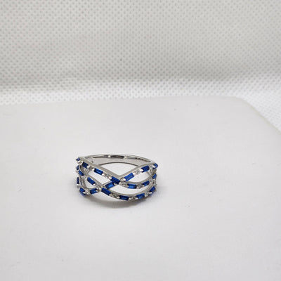 Brand New Sterling Silver 925 3 Crossover Ring