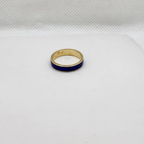 Brand New Sterling Silver 925 Blue Gold Band / Ring