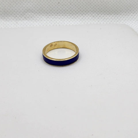 Brand New Sterling Silver 925 Blue Gold Band / Ring