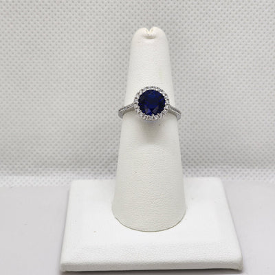 Brand New Sterling Silver 925 Round Gemstone Ring