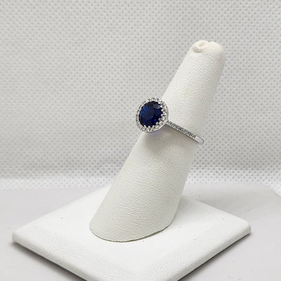 Brand New Sterling Silver 925 Round Gemstone Ring