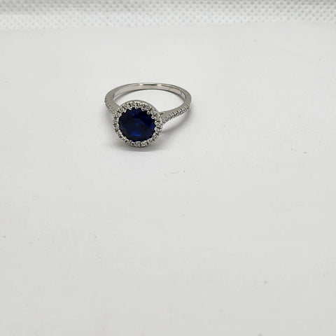 Brand New Sterling Silver 925 Round Gemstone Ring