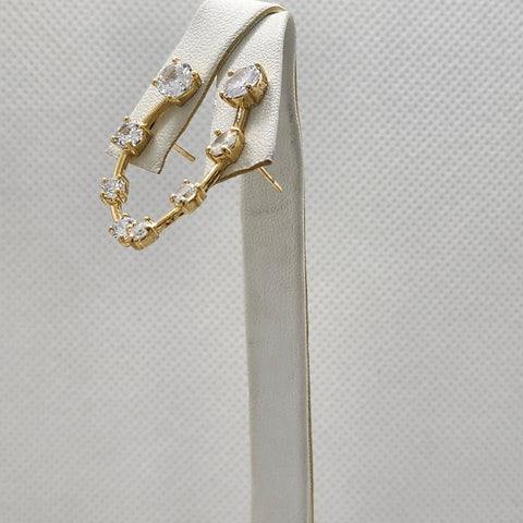 Brand New Brazilian 18k Gold Filled Cuff Style Earrings