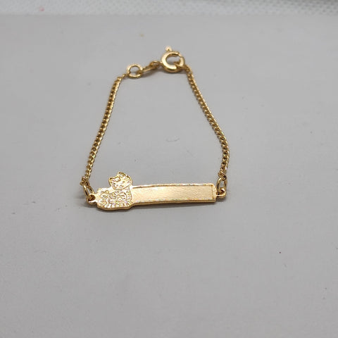 Brand New Brazilian 18k Gold Filled Cat Bracelet