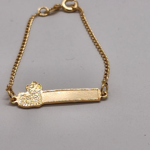 Brand New Brazilian 18k Gold Filled Cat Bracelet