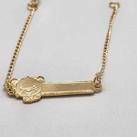 Brand New Brazilian 18k Gold Filld Teddy Bear Bracelet