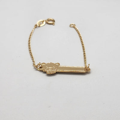 Brand New Brazilian 18k Gold Filld Teddy Bear Bracelet