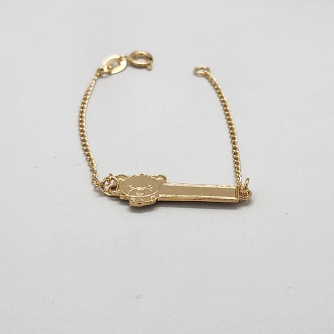 Brand New Brazilian 18k Gold Filld Teddy Bear Bracelet