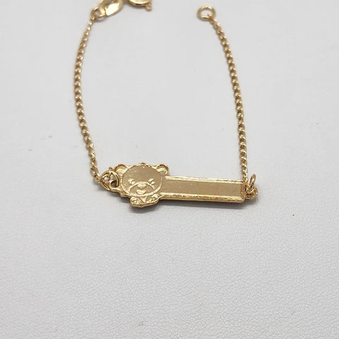 Brand New Brazilian 18k Gold Filld Teddy Bear Bracelet