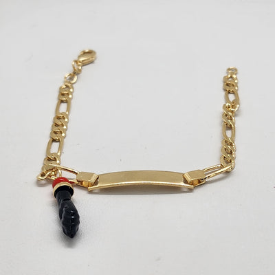 Brand New Brazilian 18k Gold Filled Azabache Bracelet