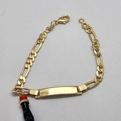 Brand New Brazilian 18k Gold Filled Azabache Bracelet