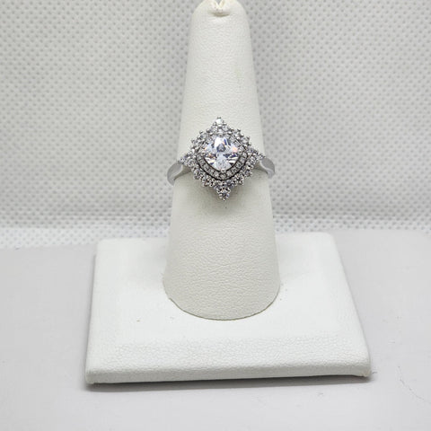 Brand New Sterling Silver 925 Diamond Shape Ring