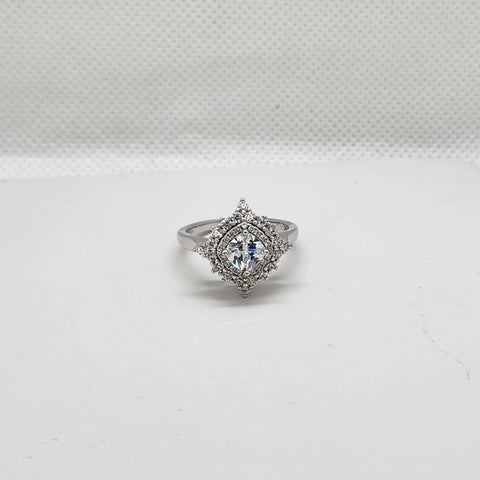 Brand New Sterling Silver 925 Diamond Shape Ring