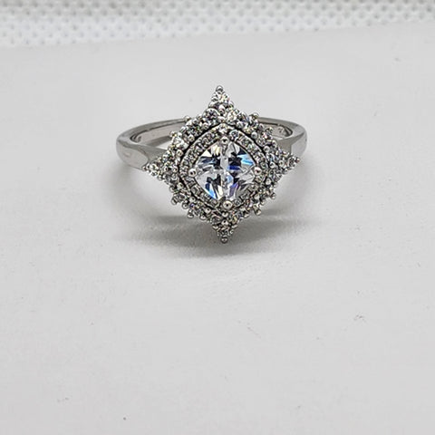 Brand New Sterling Silver 925 Diamond Shape Ring