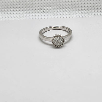 Brand New Sterling Silver 925 Round Cubic Zirconia Stones Ring