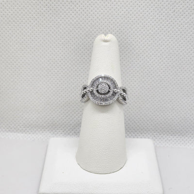 Brand New Sterling Silver 925 Round Cz Ring