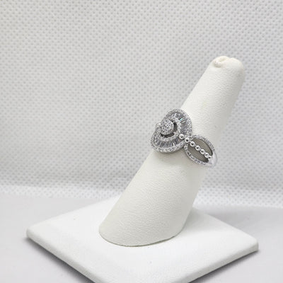 Brand New Sterling Silver 925 Round Cz Ring