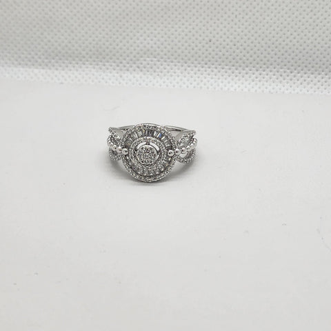 Brand New Sterling Silver 925 Round Cz Ring