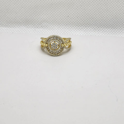 Brand New Sterling Silver 925 Round Cz Ring