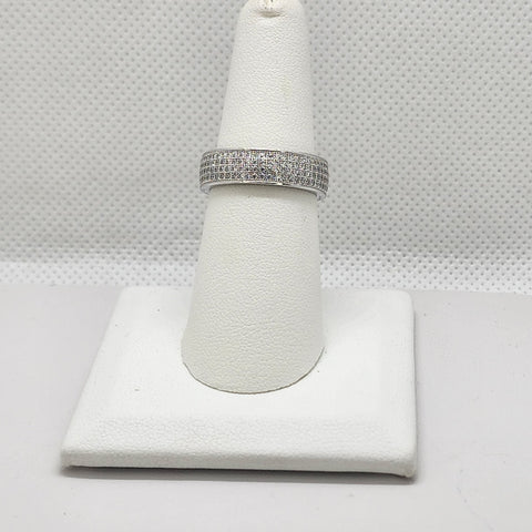 Brand New Sterling Silver 925 Cubic Zirconia Stones Band / Ring