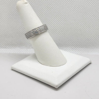 Brand New Sterling Silver 925 Cubic Zirconia Stones Band / Ring