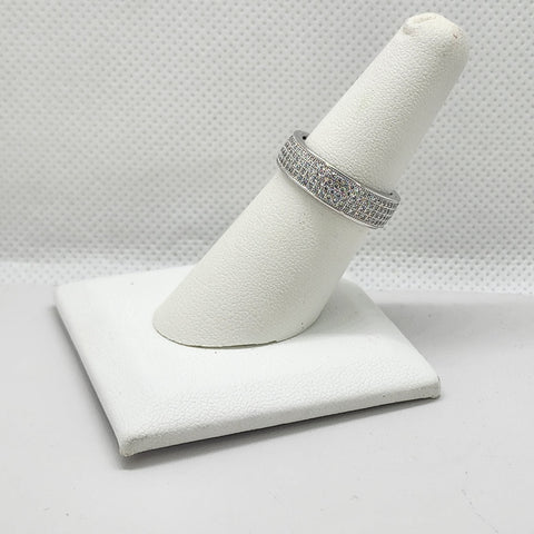 Brand New Sterling Silver 925 Cubic Zirconia Stones Band / Ring