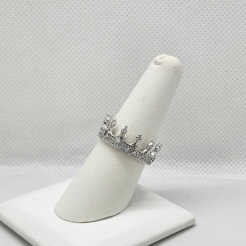 Brand New Sterling Silver 925 Crown Cz Stone Ring