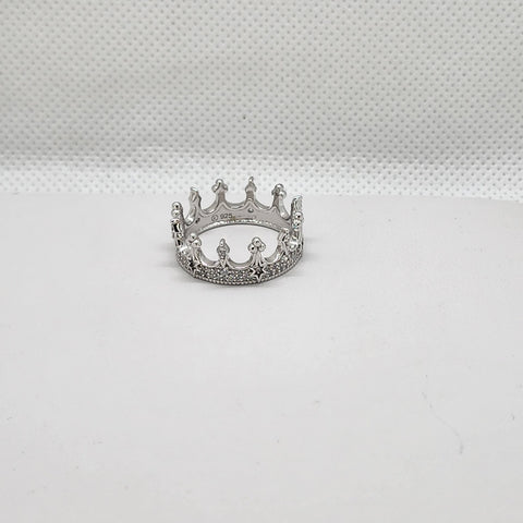 Brand New Sterling Silver 925 Crown Cz Stone Ring