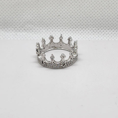 Brand New Sterling Silver 925 Crown Cz Stone Ring