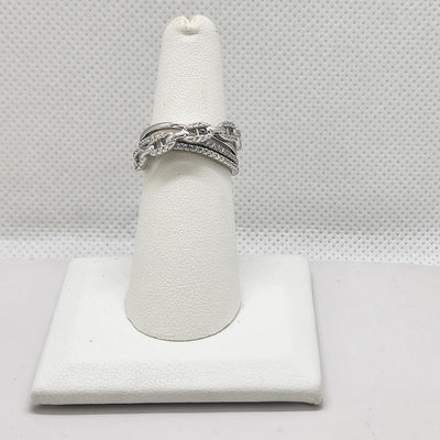 Brand New Sterling Silver 925 Crossover Ring