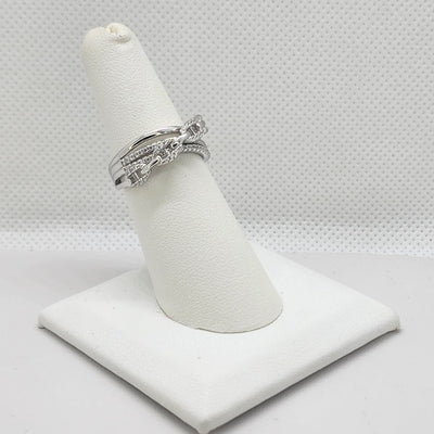 Brand New Sterling Silver 925 Crossover Ring