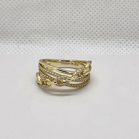 Brand New Sterling Silver 925 Crossover Ring