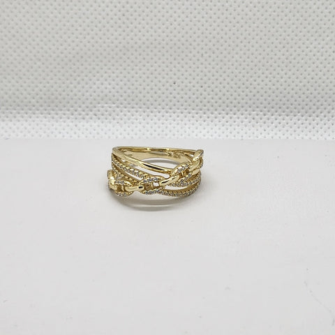 Brand New Sterling Silver 925 Crossover Ring