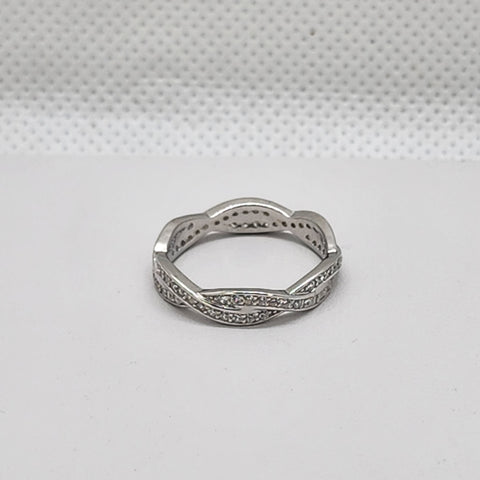 Brand New Sterling Silver 925 Twist Design Ring