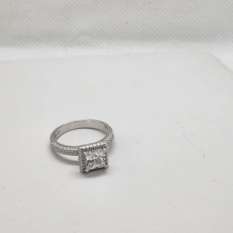 Brand New Sterling Silver 925 Square Gemstones Ring