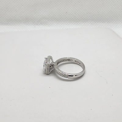 Brand New Sterling Silver 925 Square Gemstones Ring