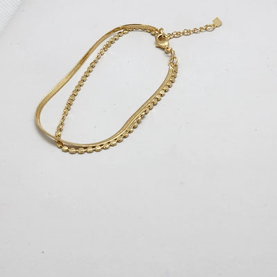 Brand New Brazilian 18k Gold Filled 2pcs Bracelet