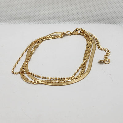 Brand New Brazilian 18k Gold Filled 3pc Bracelet