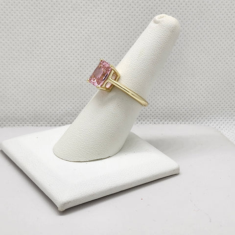 Brand New Sterling Silver 925 Pink Gemstone Ring