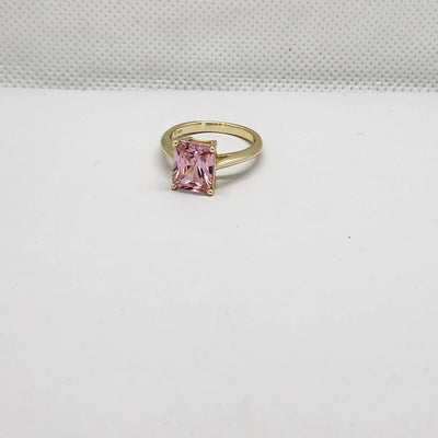 Brand New Sterling Silver 925 Pink Gemstone Ring