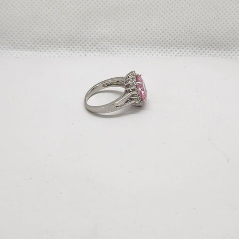 Brand New Sterling Silver 925 Pink gemstone Ring