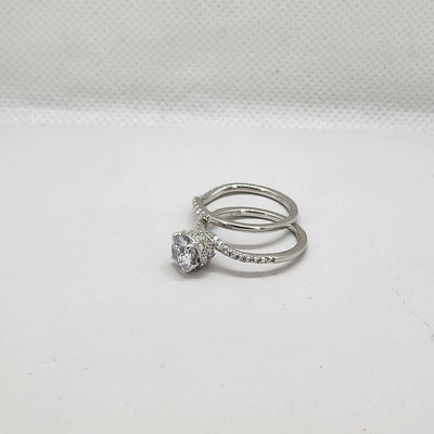 Brand New Sterling Silver 925 2pcs Twist Design Ring