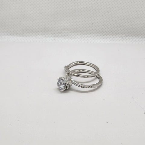 Brand New Sterling Silver 925 2pcs Twist Design Ring