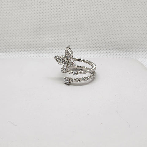 Brand New Sterling Silver 925 Butterfly Gemstones Ring