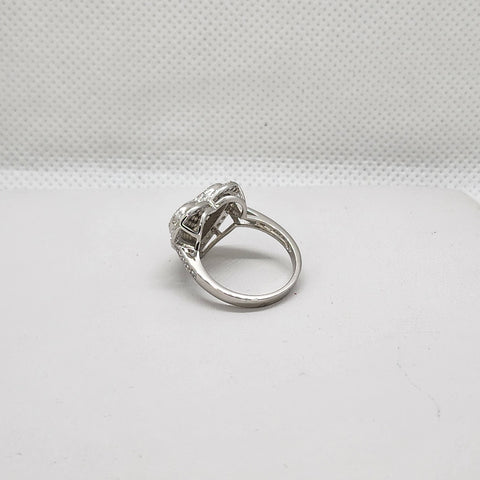 Brand New Sterling Silver 925 Multi CZ Heart Ring