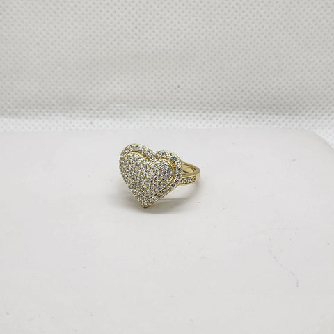 Brand New Sterling Silver 925 Multi CZ Heart Ring